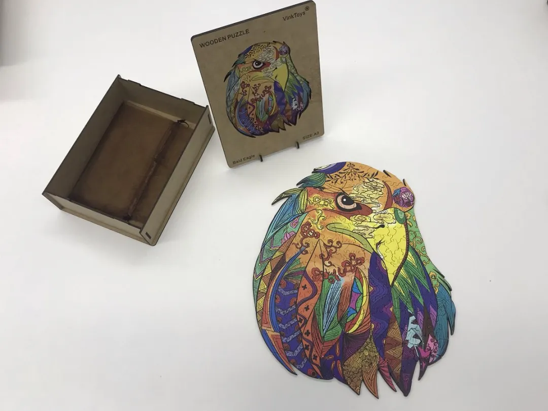 VinkToys Legpuzzel Adelaar A3 Houten Roofvogel - 200 Stukjes