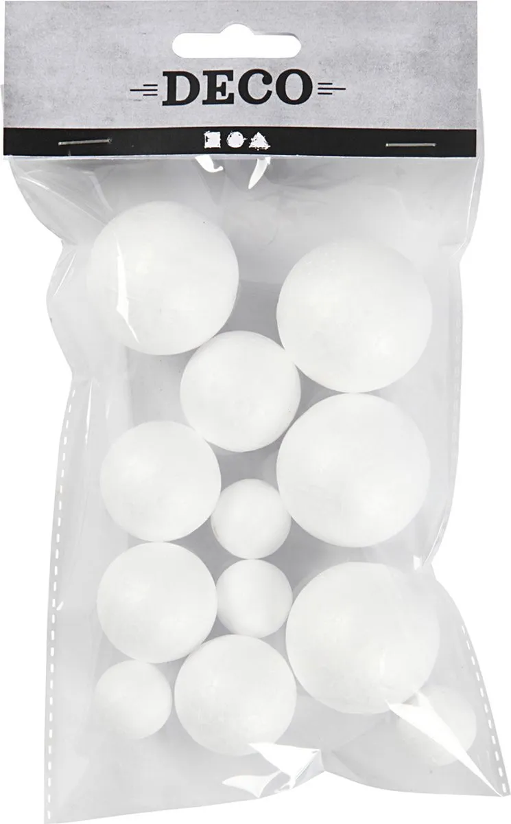 Creativ Company Styropor Ballen 2-4cm - 12 Stuks Wit