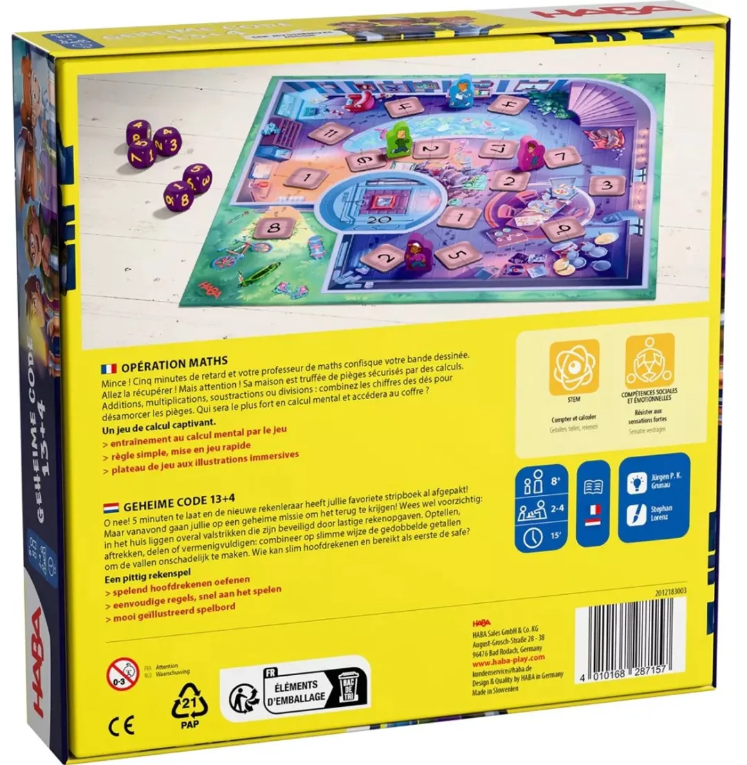Haba Geheime Code 13+4 Educatief Rekenspel - Multicolor