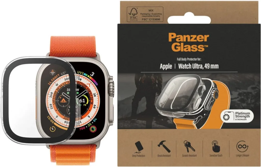 PanzerGlass Full Body Apple Watch Ultra 49mm - Transparant