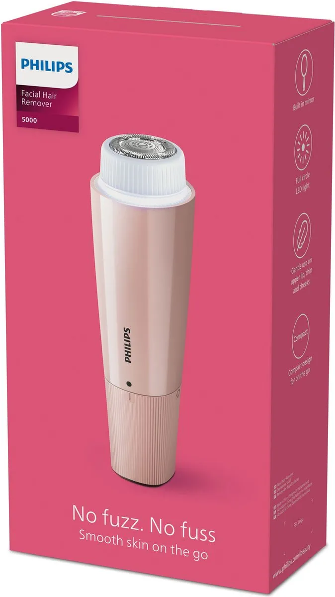 Philips 5000 Series BRR454 Gezichtshaarverwijderaar - Roze - afbeelding 6 van 6