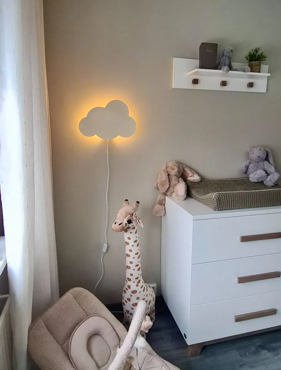 TreeToys Houten Wandlamp Wolk - 1 Lichtpunt
