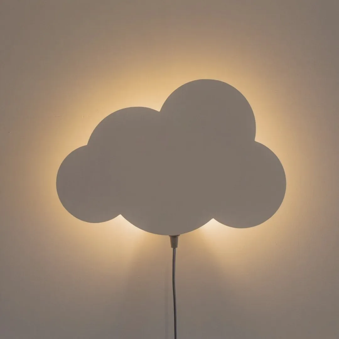 TreeToys Houten Wandlamp Wolk