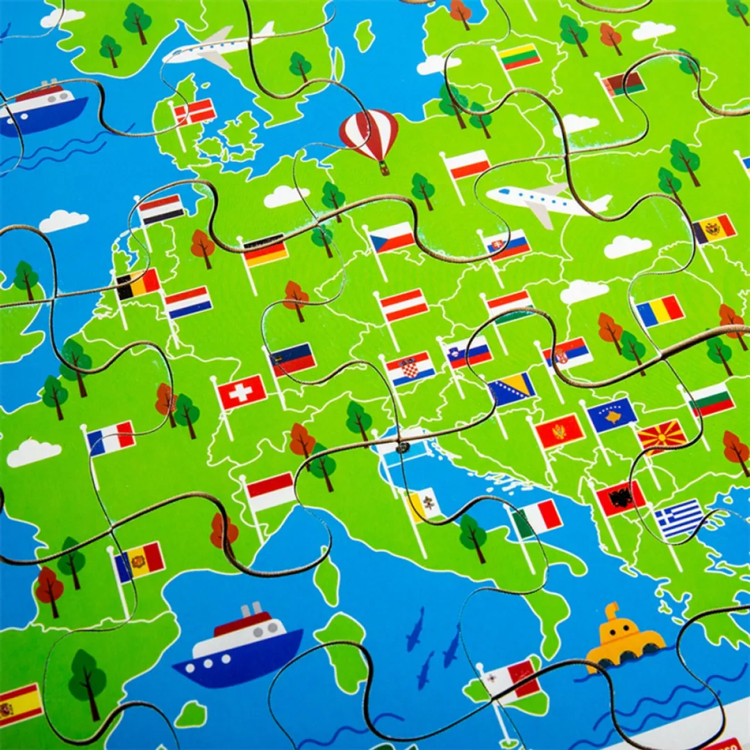 BIGJIGS Europese Oriëntatiepunten Puzzel 1000 Stuks - Multicolor