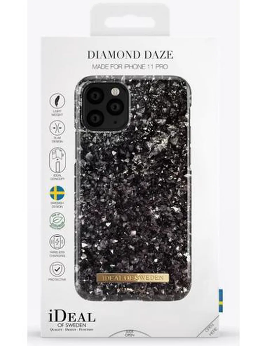 iDeal of Sweden iPhone 11 Pro Hoesje Diamond Daze - Zwart/Zilver - afbeelding 5 van 6