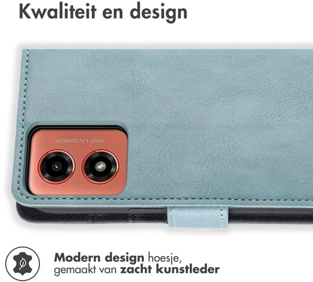 Imoshion Hoesje Moto G04/G24 - 3 Pasjes Lichtblauw