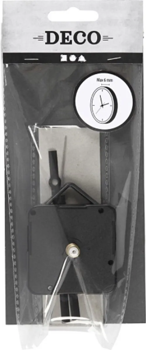 Creativ Company Uurwerk 5,5x5,5cm Zwart - 3mm