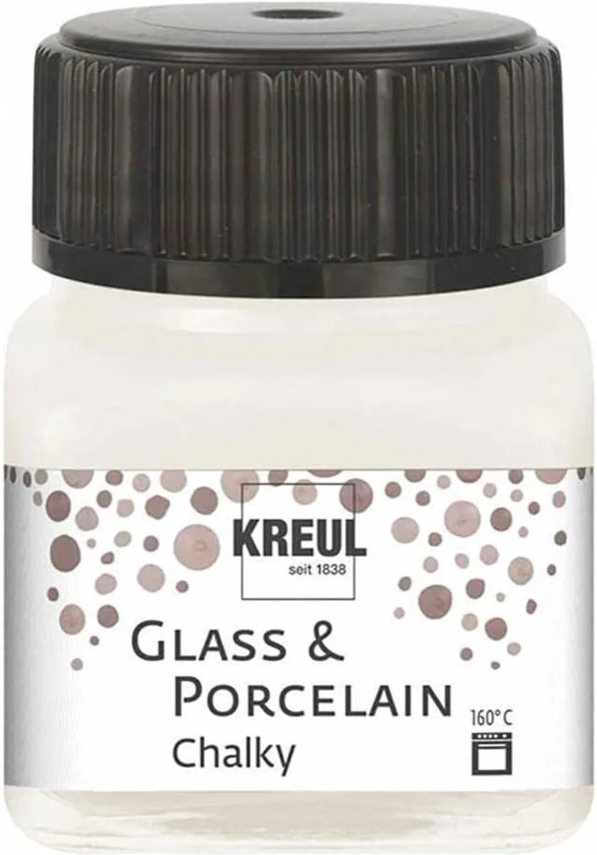 Kreul 16631 Glass & Porcelain Chalk Wit 20ml