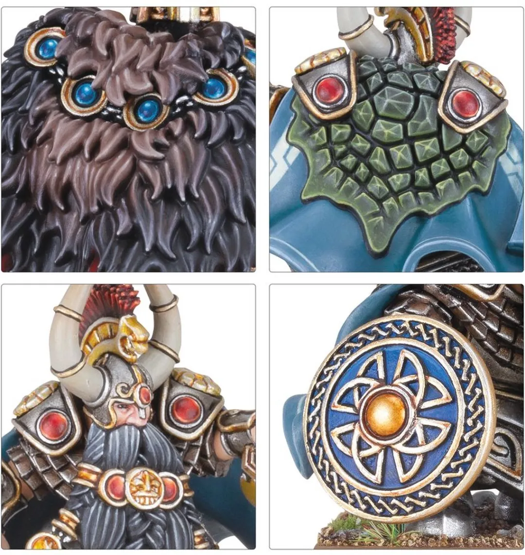 Games Workshop Dwarf Lords met Schilddragers 10-11 - Meerkleurig