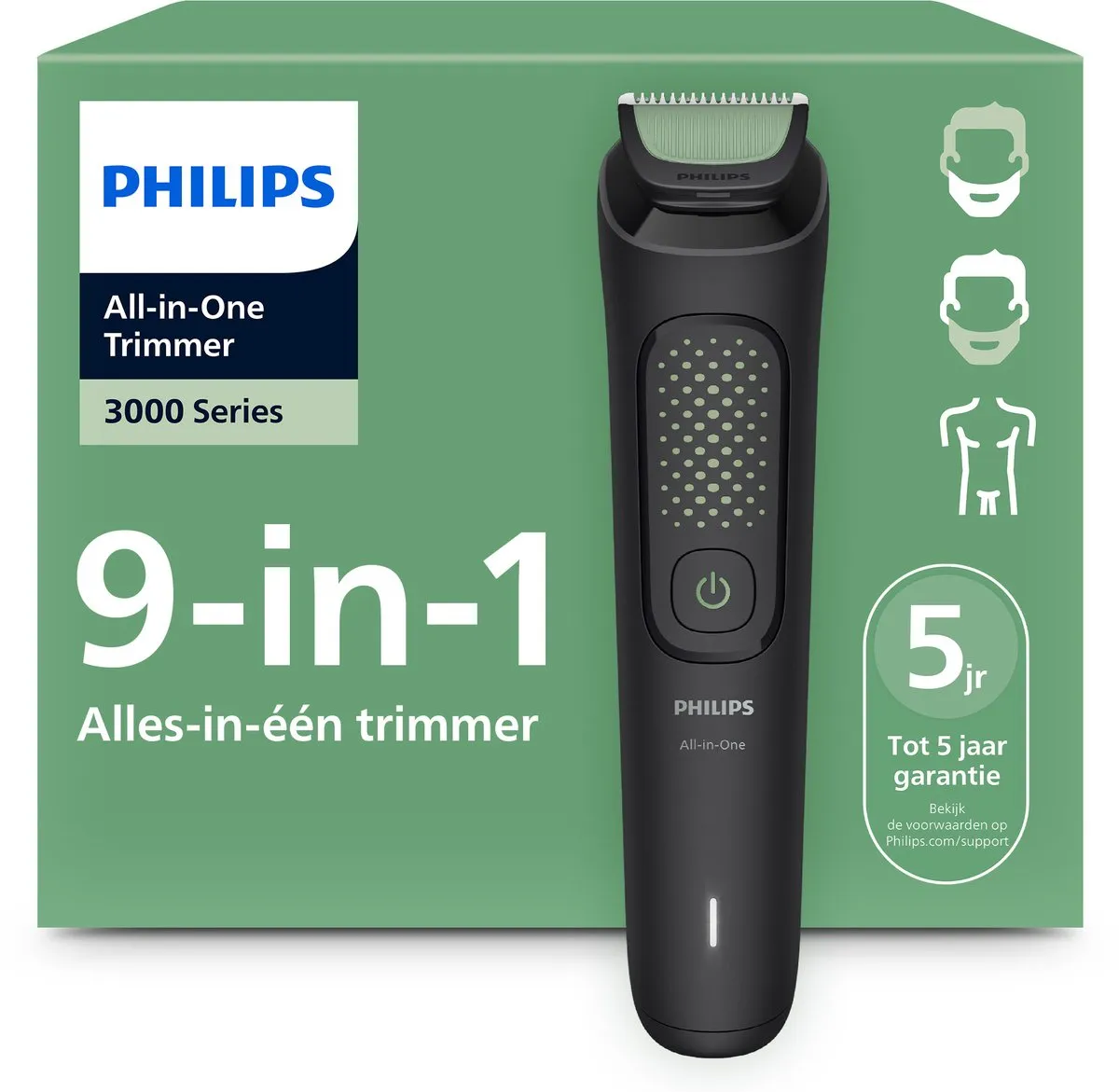 Philips Series 3000 MG3945/15 Multigroom Trimmer - 9-in-1 - Zwart