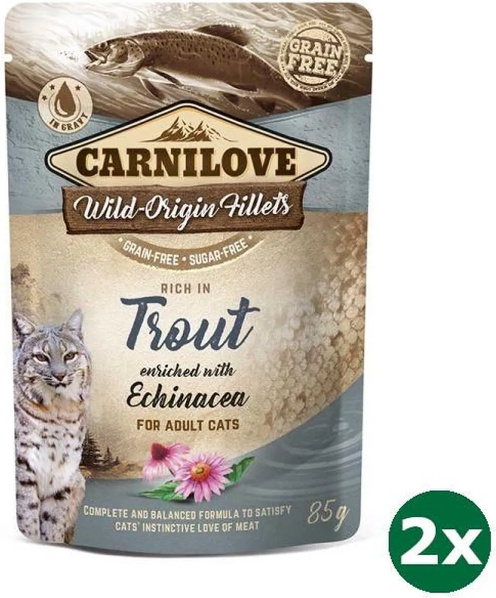 Carnilove Pouch Forel Kattenvoer 2x24x85g