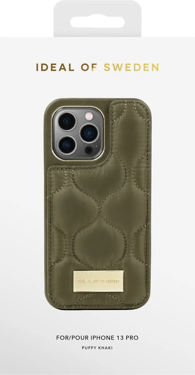iDeal of Sweden Fashion Case Atelier Puffy Khaki - Apple iPhone 13 Pro - afbeelding 3 van 5