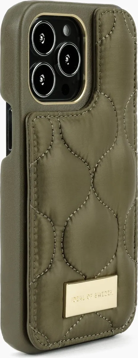 iDeal of Sweden Fashion Case Atelier Puffy Khaki - Apple iPhone 13 Pro - afbeelding 4 van 5