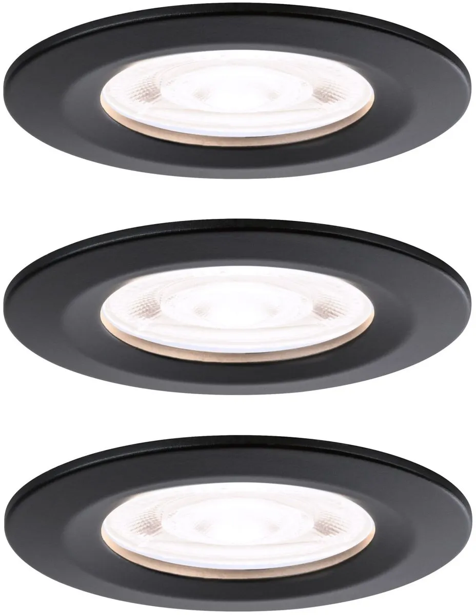 Paulmann Nova GU10 LED-inbouwlamp 3x4,9W 1650lm - Zwart mat