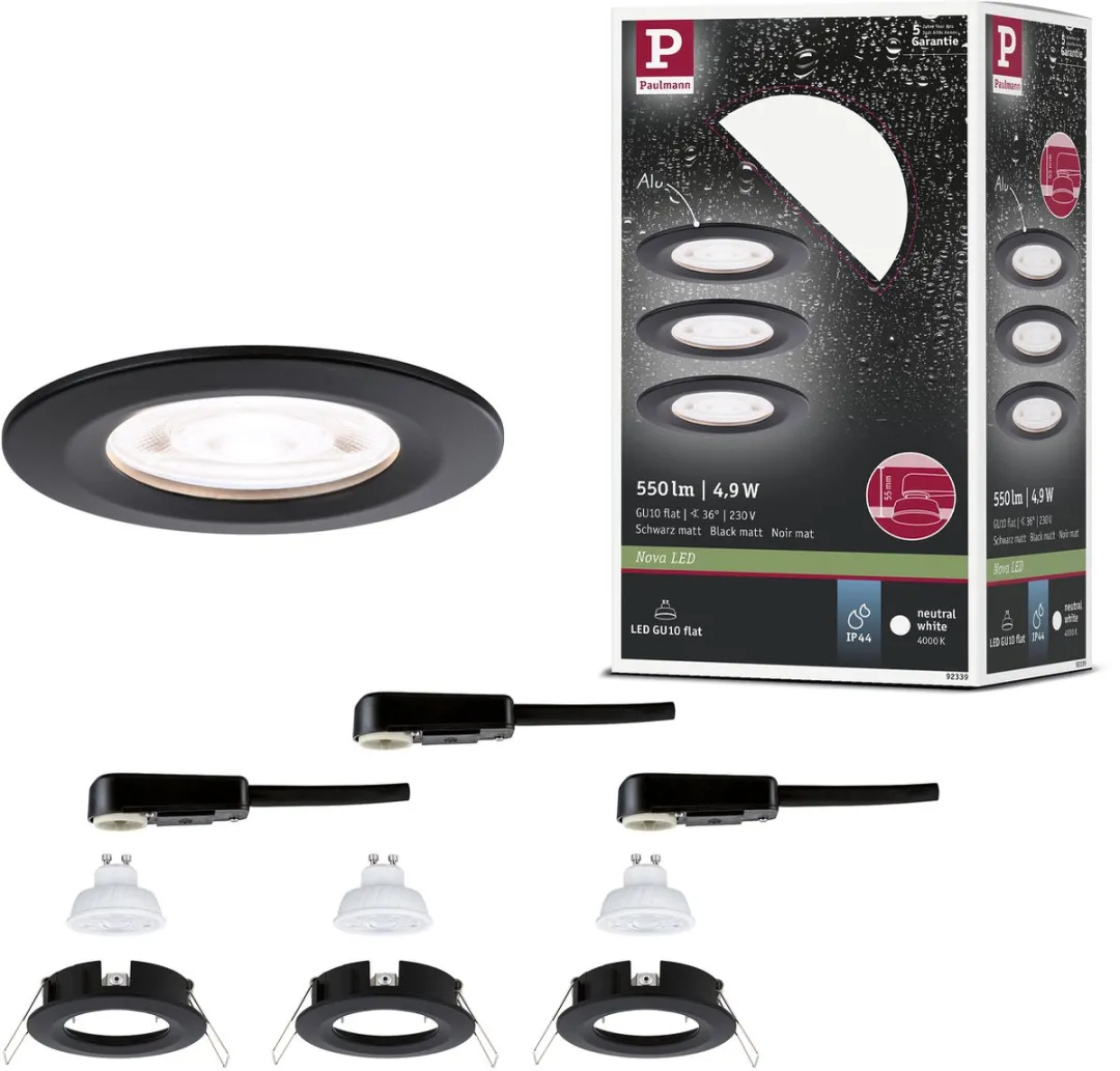 Paulmann Nova GU10 LED-inbouwlamp 3x4,9W 1650lm