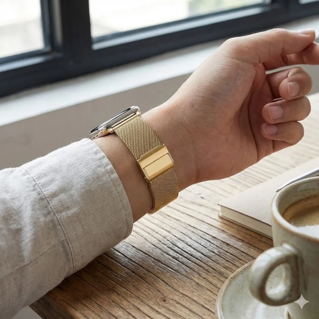 NUVEX Milanese Horlogeband 20mm - Goud - One Size