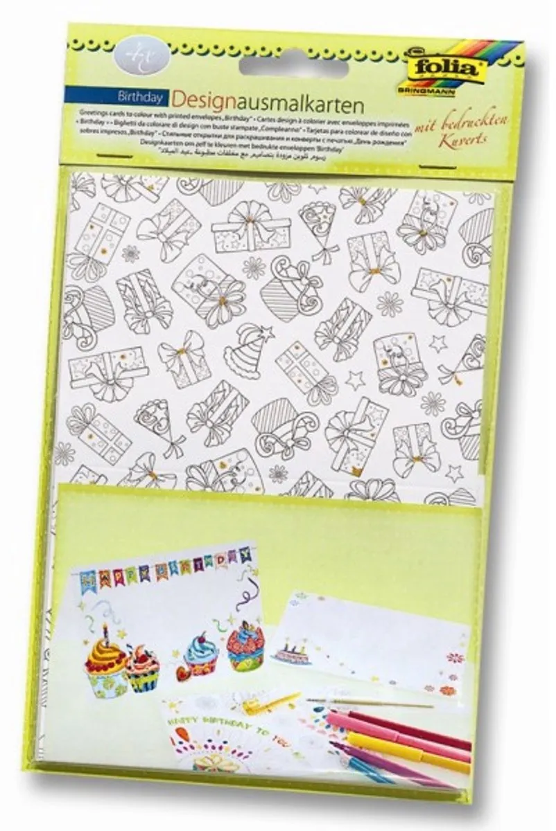 Folia Verjaardag Wenskaarten Multicolor