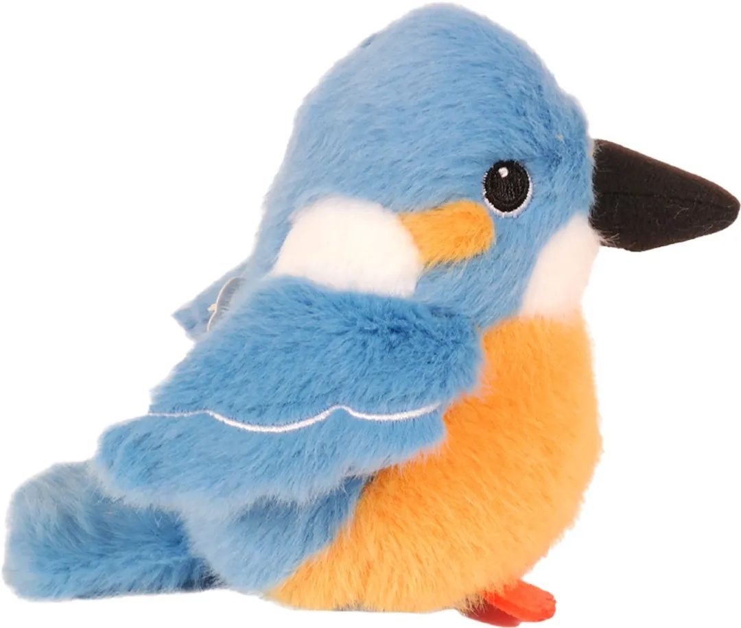 PIA Soft Toys IJsvogel Pluche 11,5cm - Blauw/Geel