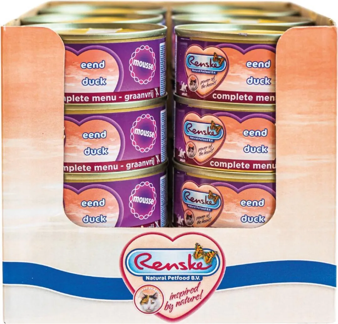 Renske Kattenvoer Mousse Eend 70g - 24 Stuks