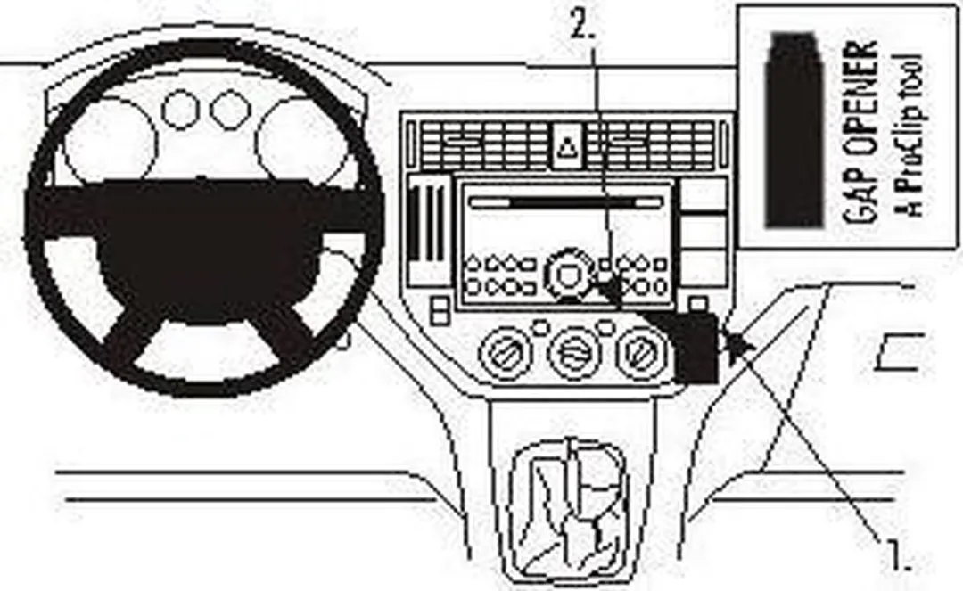 Brodit ProClip 853354 Ford C-Max/Kuga Houder - Zwart