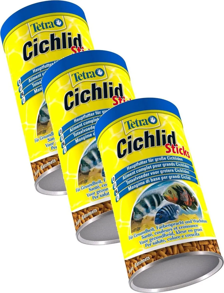 Tetra Cichlid Sticks Vissenvoer - 3x500ml