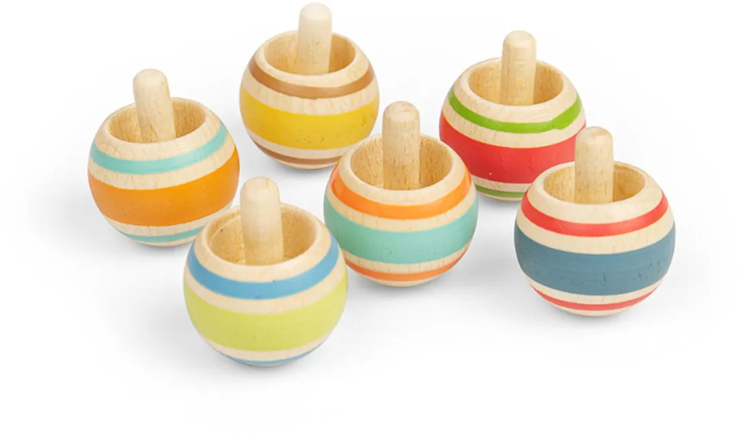 BIGJIGS Houten Draaitol - Multicolor
