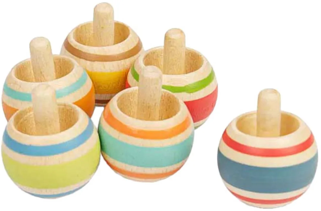 BIGJIGS Houten Draaitol - Multicolor