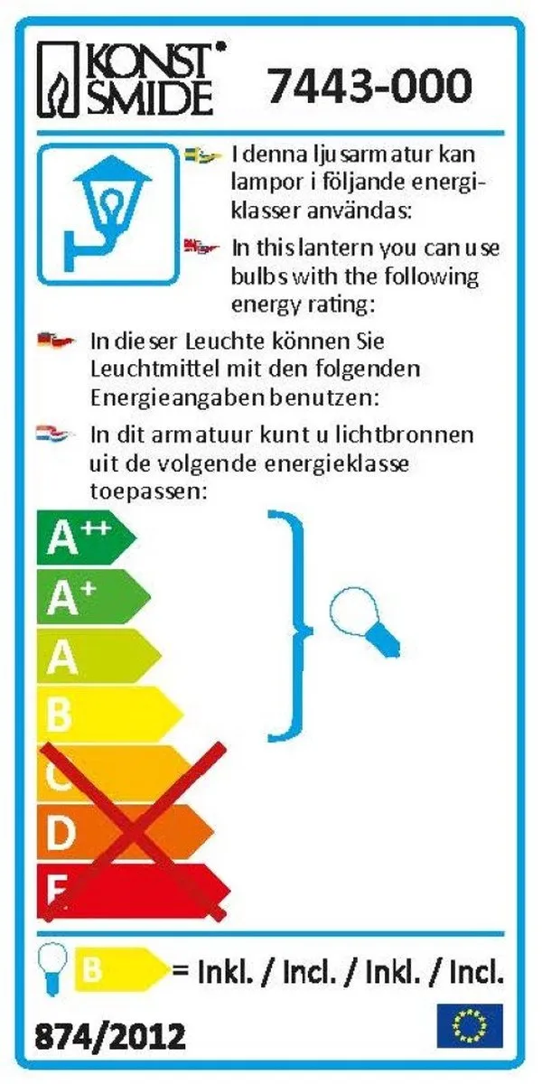 Konstsmide Tuinspot 7443-000 Amalfi - Mat Zwart
