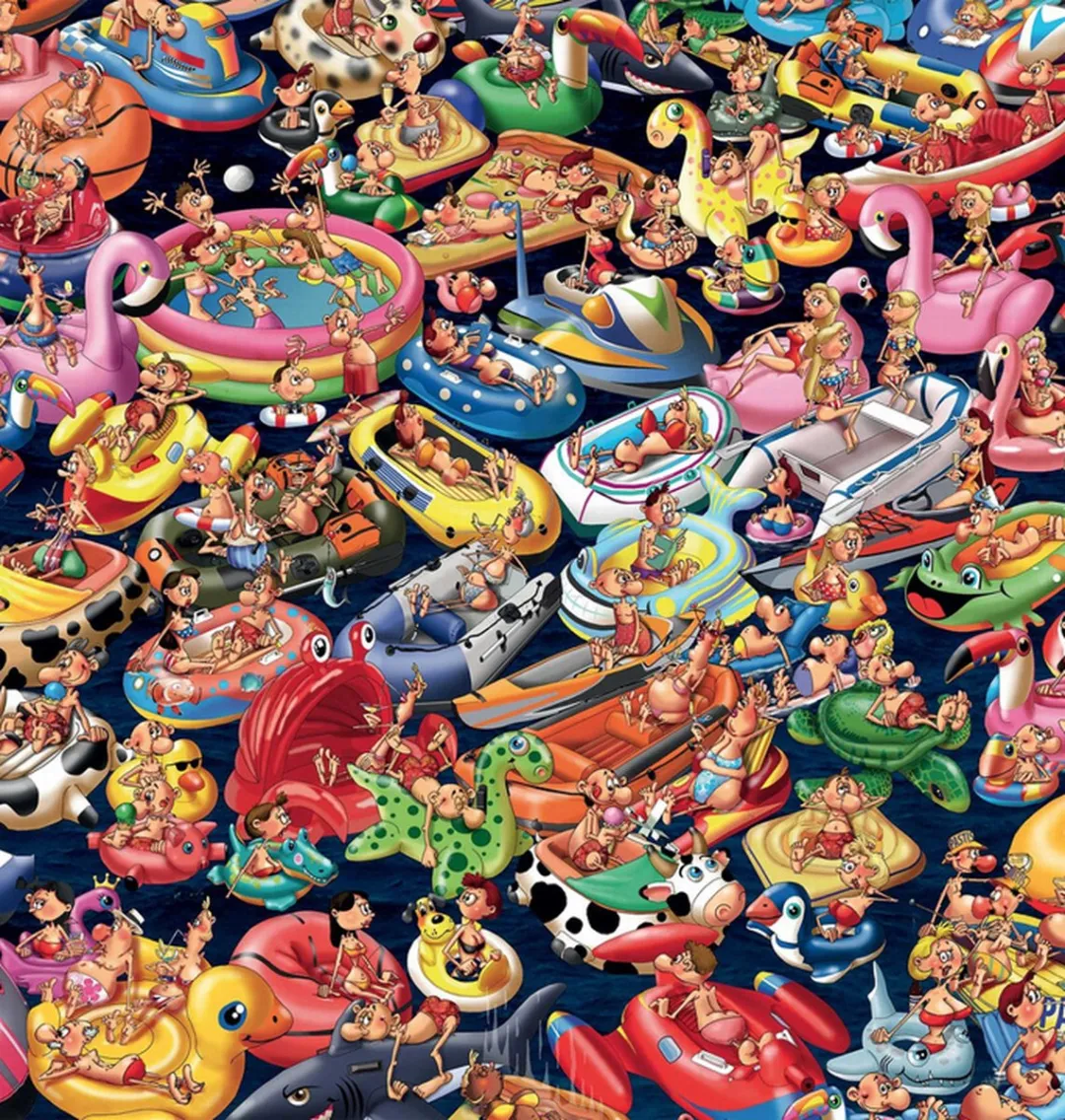 Piatnik Floating Around Puzzel 1000 Stuks - 1000 Puzzeldelen - Multicolor