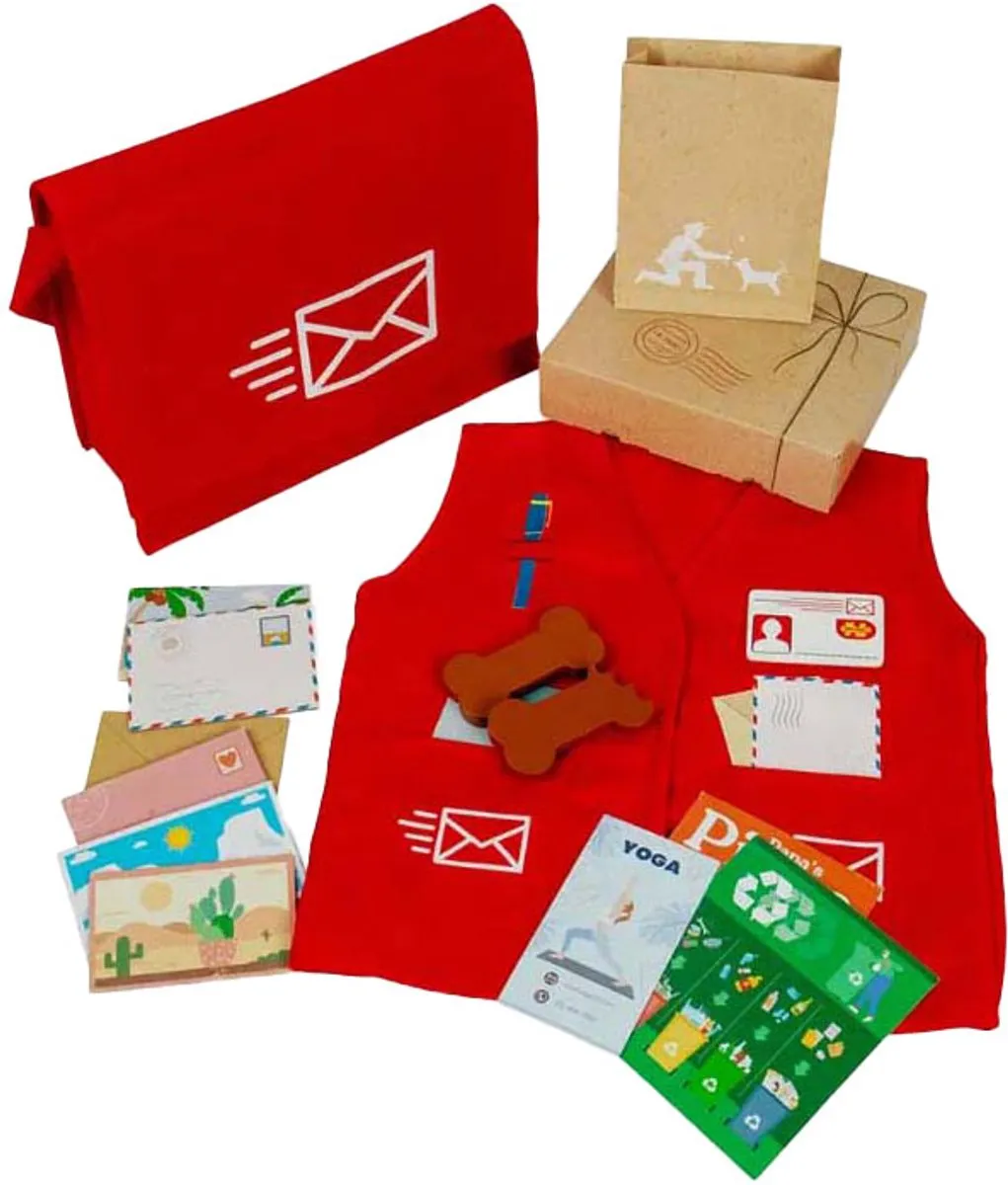 BIGJIGS Postbode Verkleedset Multicolor