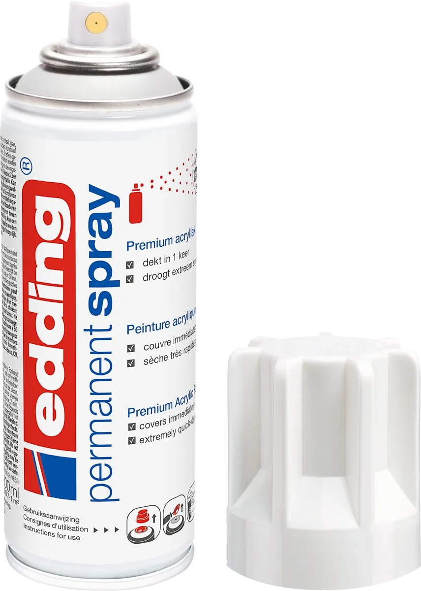 edding 5200 Spuitverf Verkeerswit Glanzend 200ml