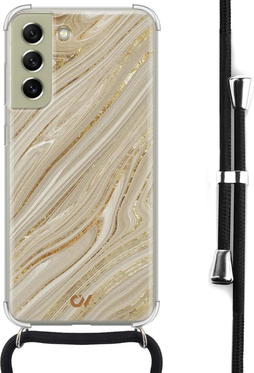 Casevibes S21 FE Telefoonhoesje Golden Marble