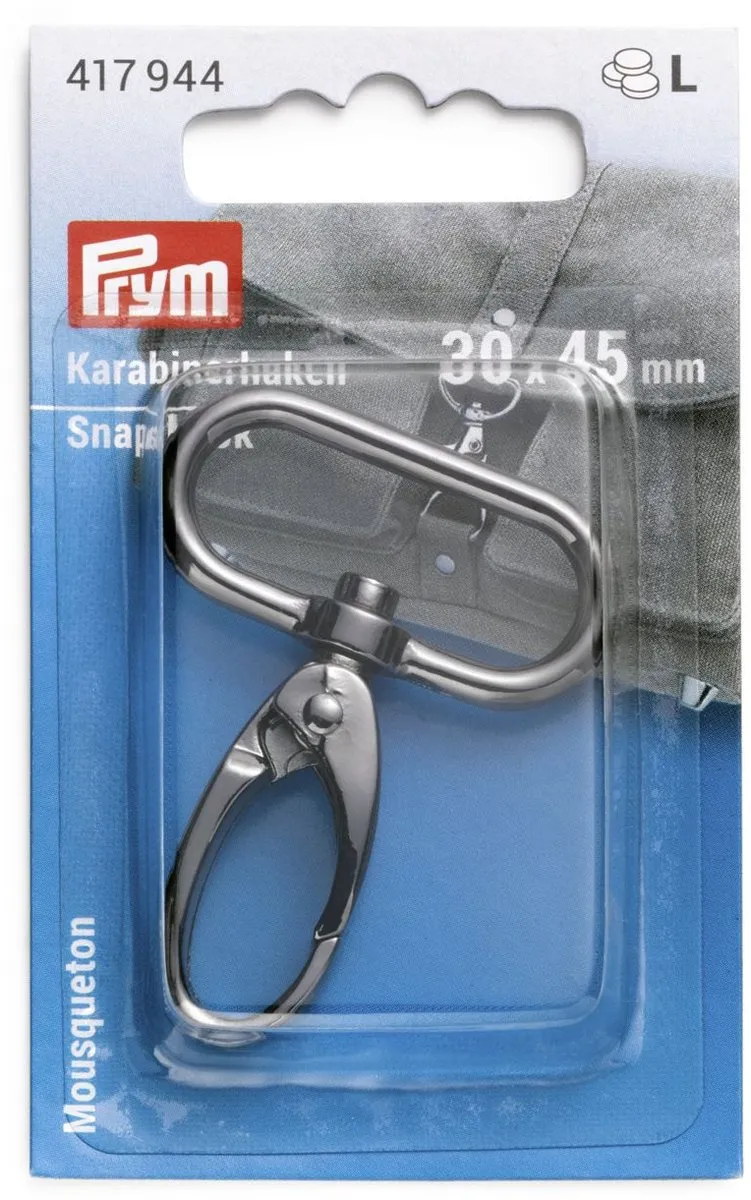 Prym Karabijnhaak 30x45mm - Gunmetal