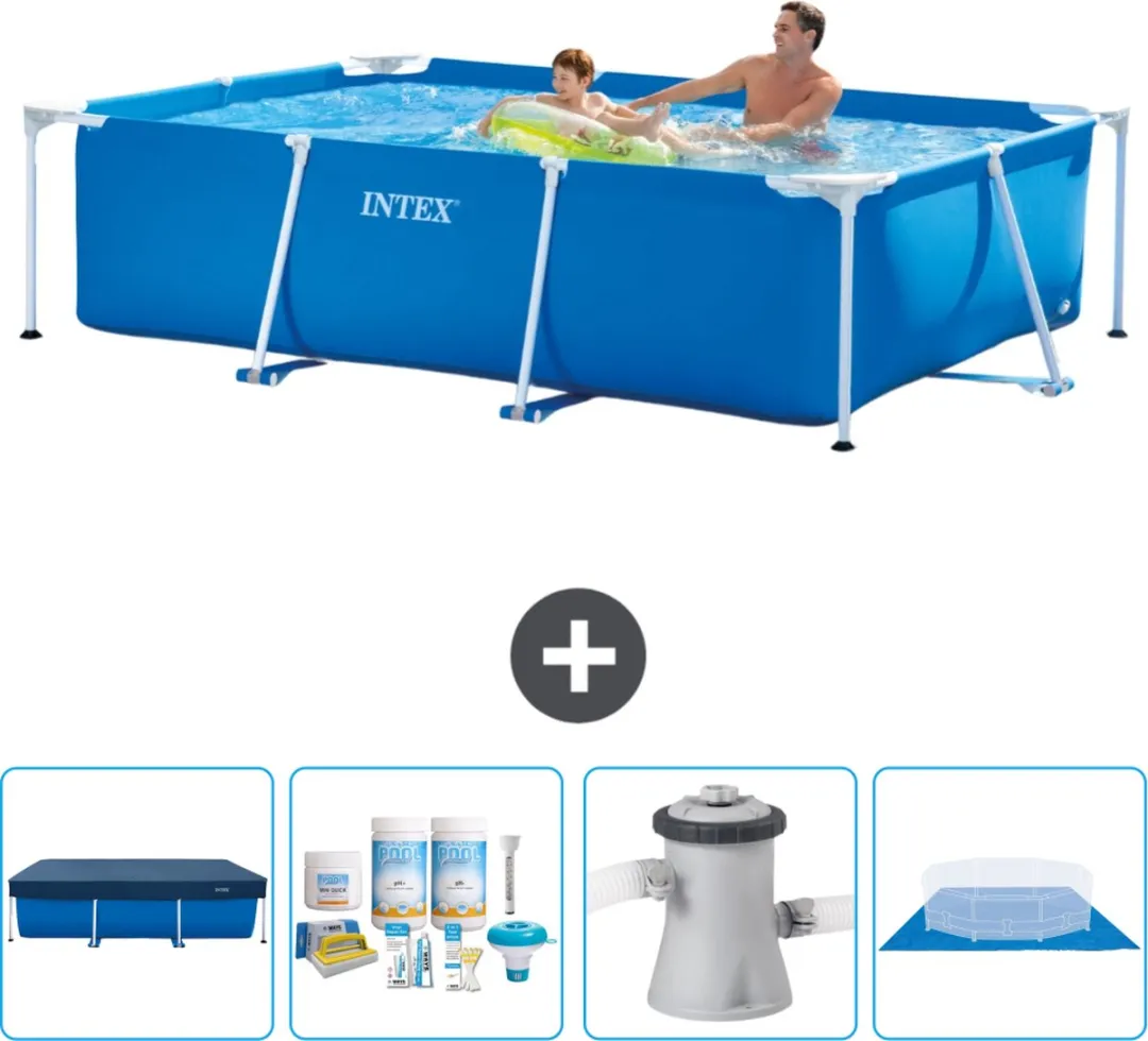 Intex Rechthoekig Frame Zwembad 260x160cm - Blauw - 2282L - afbeelding 2 van 6