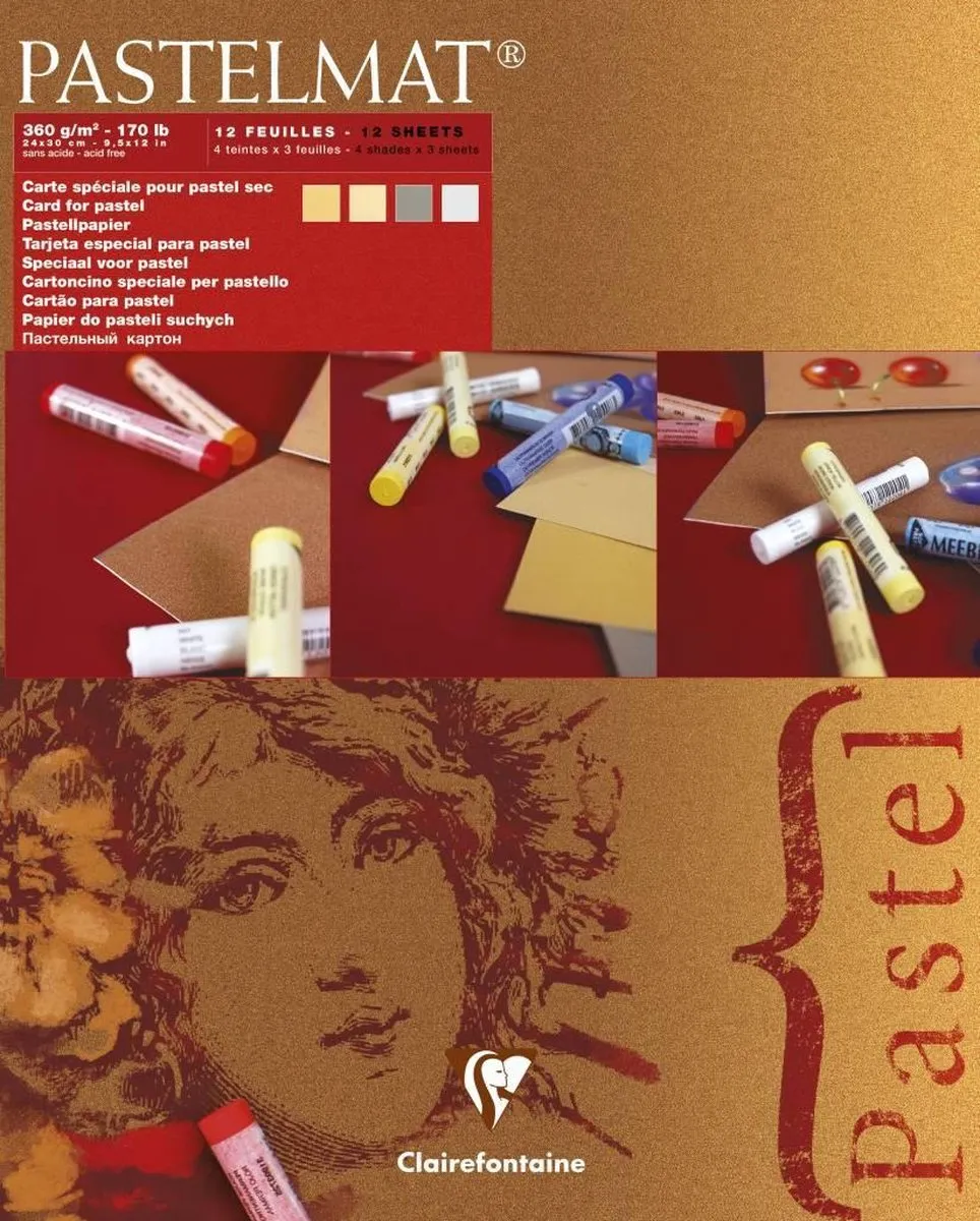 Clairefontaine Pastelmat Papier - 360g - 24x30cm - Divers