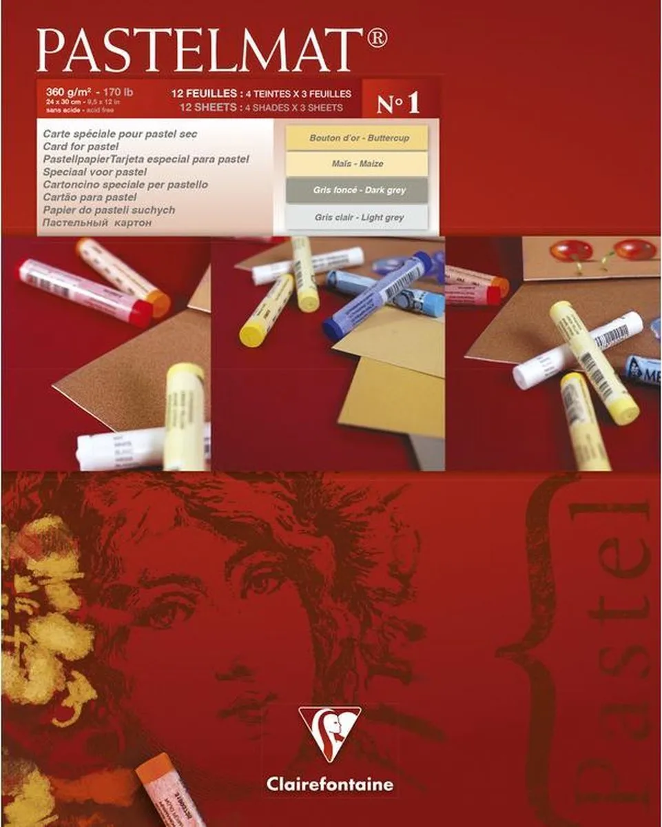 Clairefontaine Pastelmat Papier - 360g - 24x30cm - Divers