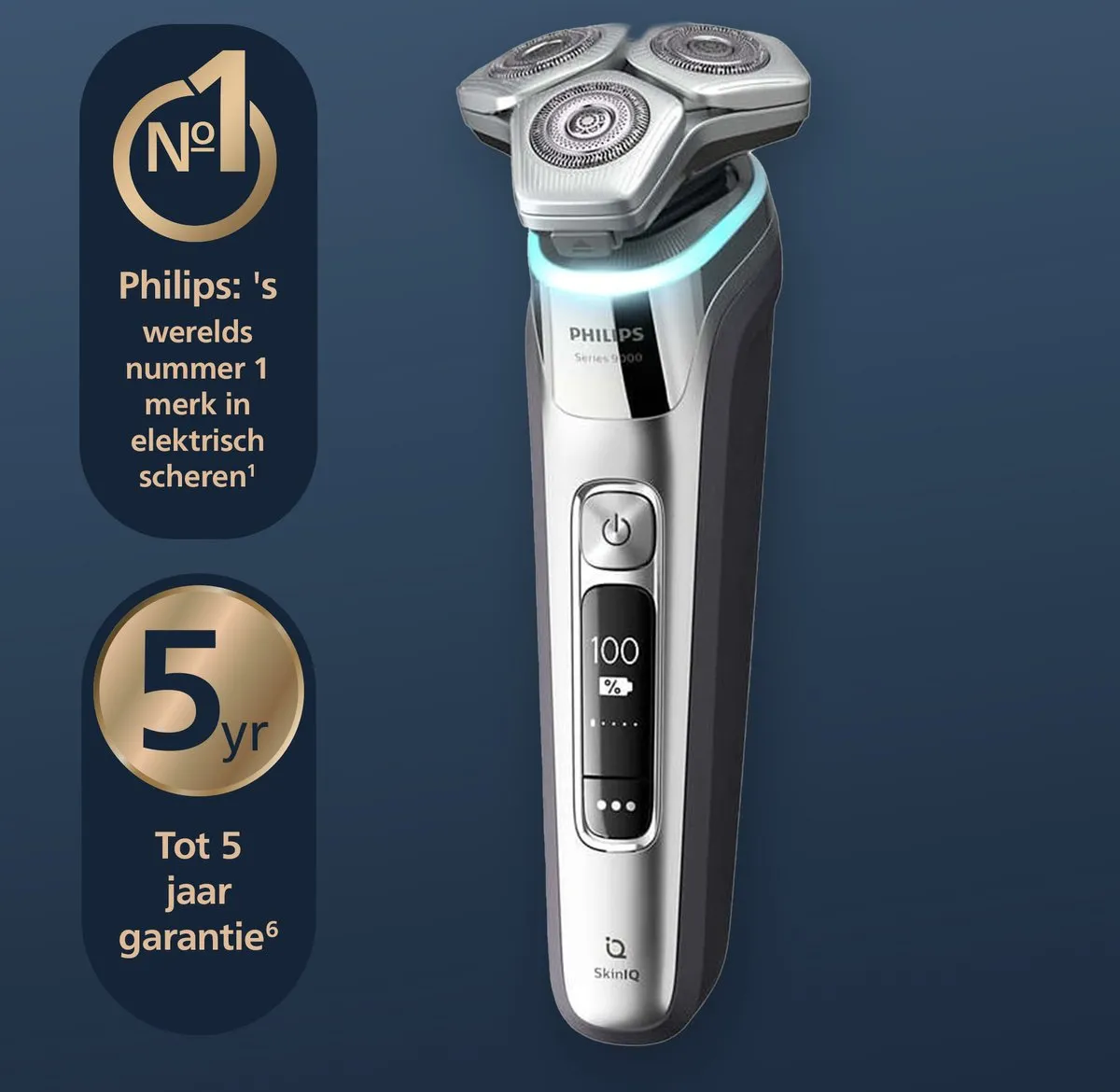 Philips Shaver 9000 Series S9974/35 Elektrisch Scheerapparaat - 3 Mesjes - Zilver