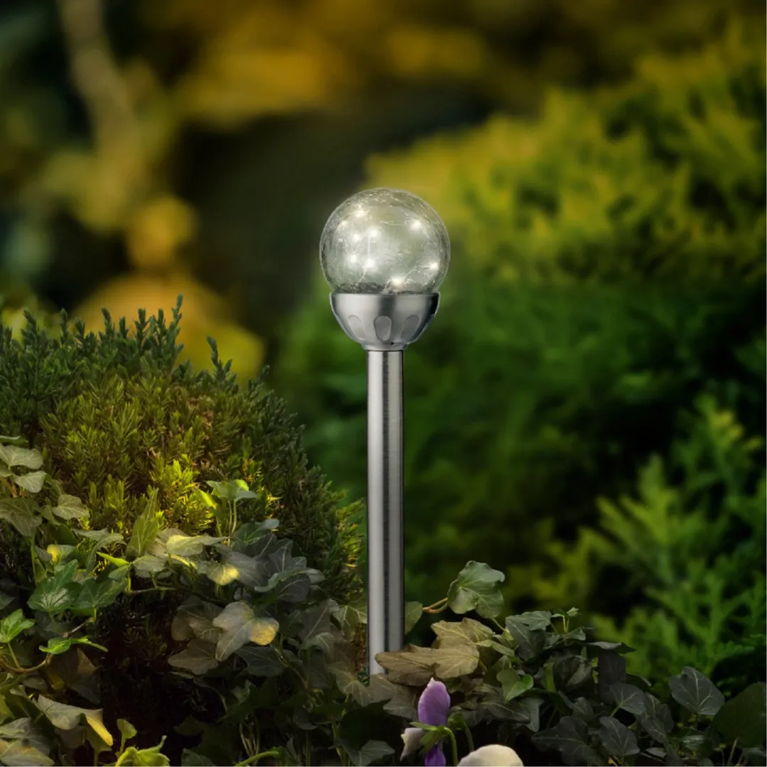 Lumineo LED Solar Prikspot 30cm - Zilver