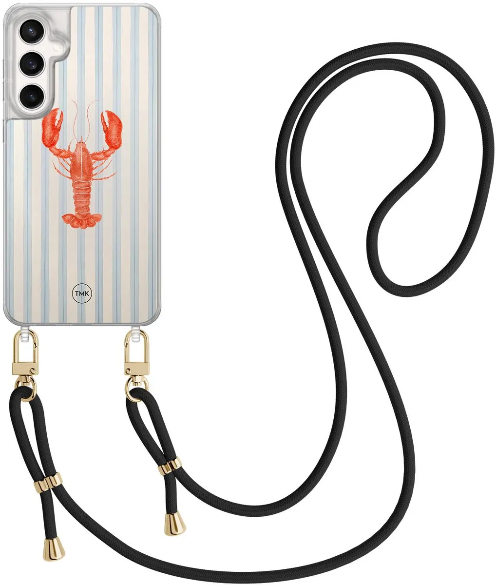 Casevibes S24 FE Telefoonhoesje - Blauw Crossbody - Kreeft - CV/S/S24FE/C/003