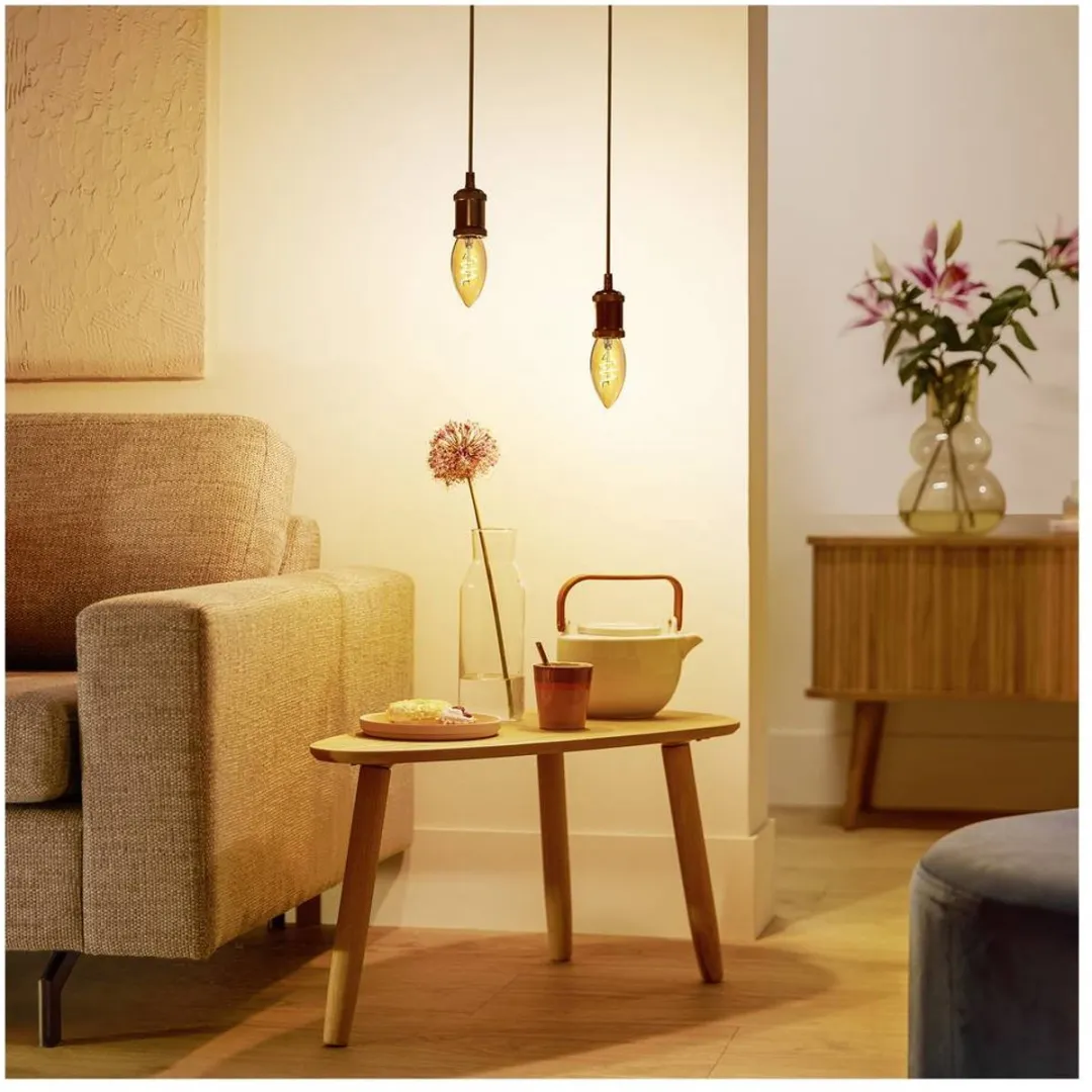 Philips LED Kaars Spiraal Goud 14W E14 - 2700K