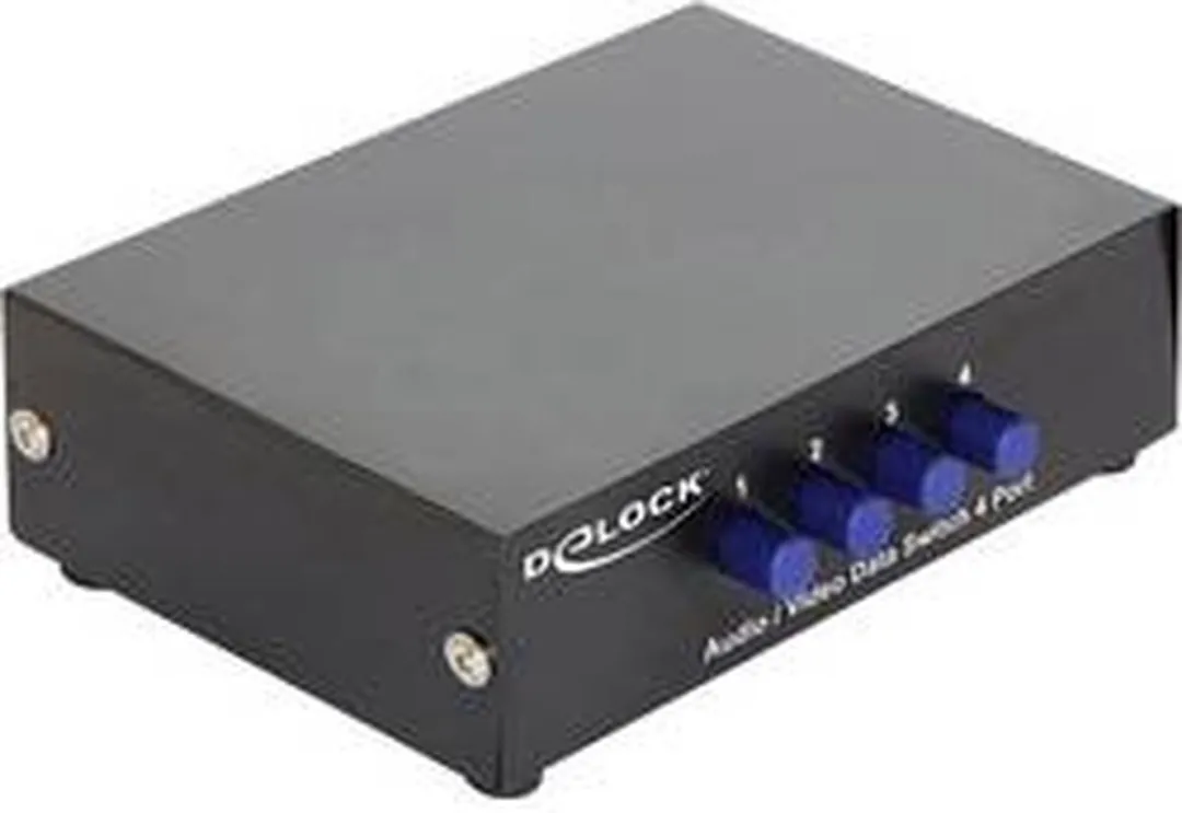 Delock A/V Switch 4x1 - Zwart - afbeelding 6 van 6
