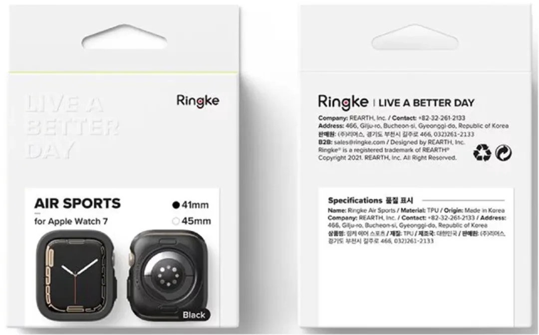 Ringke Air Sports Apple Watch Hoesje 41mm - Zwart