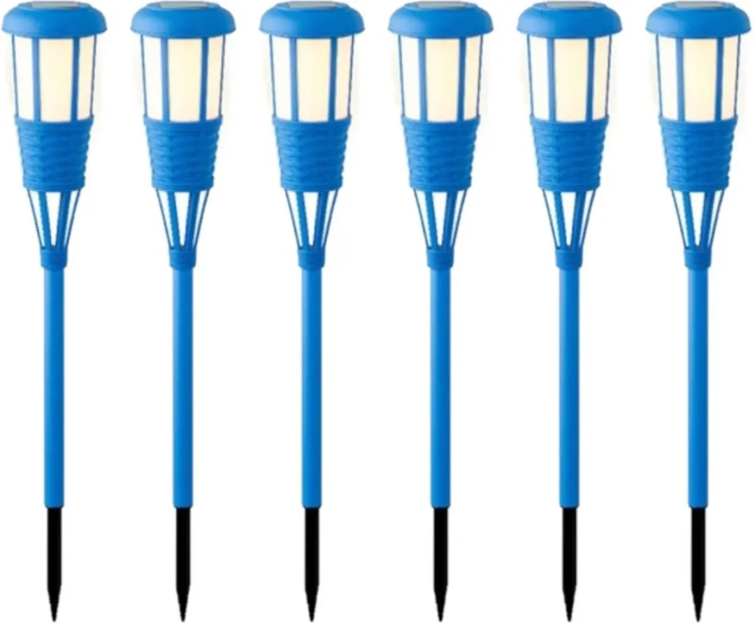 Lumineo Solar Tuinfakkel Blauw 61cm