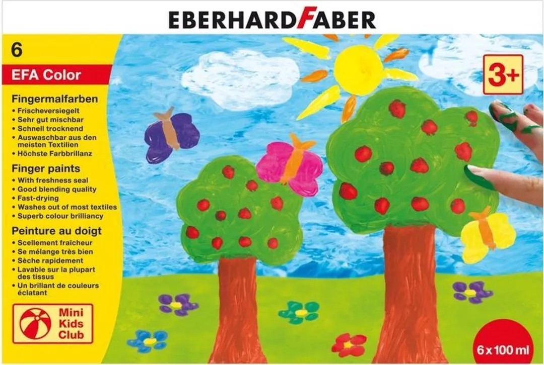 Eberhard Faber Efa Color Vingerverf - 6x100ml - Assorti