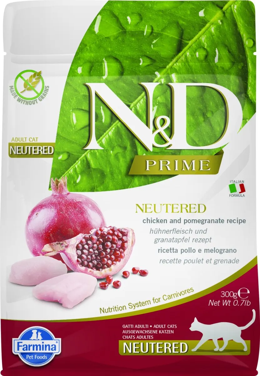 Farmina N&D Prime Gecastreerde Kat Kip 300g