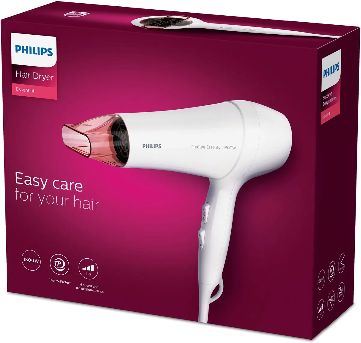 Philips DryCare Essential BHD017/40 - Föhn