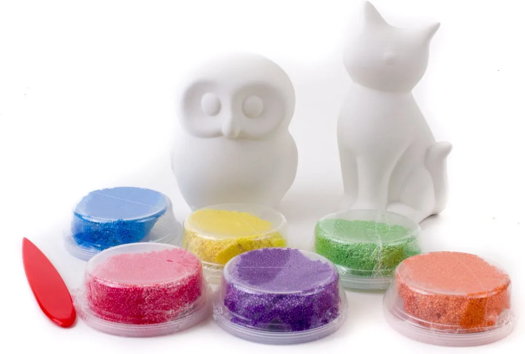 Creativ Company Poes Uiltje Foam Clay Knutselpakket - 15 Stuks - 6 Metallic Kleuren