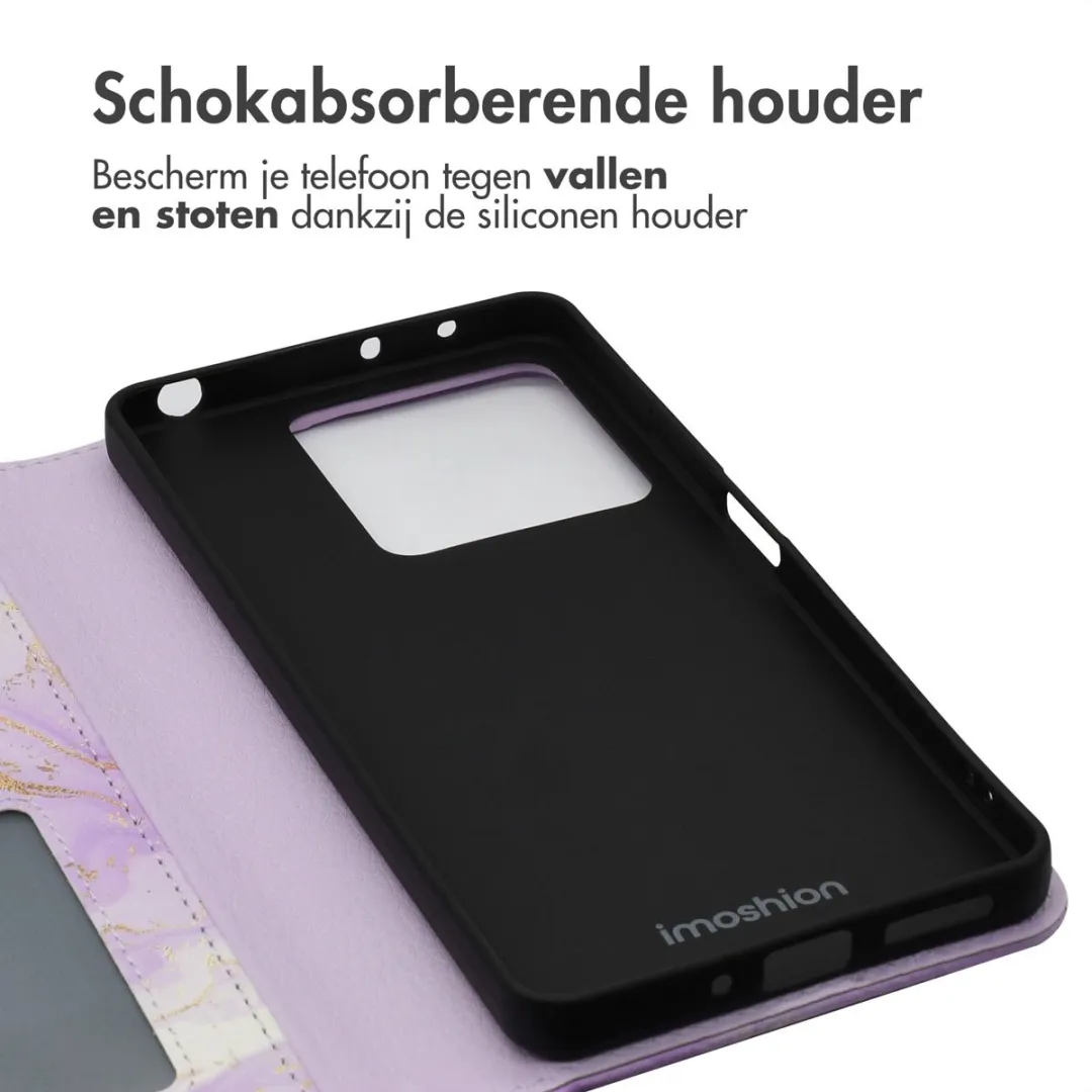 Imoshion Hoesje Xiaomi Redmi Note 13 Purple Marble - 3 Pasjes - afbeelding 6 van 6