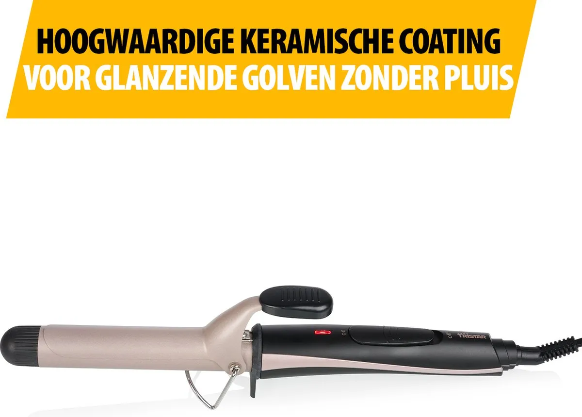 Tristar HD-2421 Krultang 25mm - Keramisch - Zwart