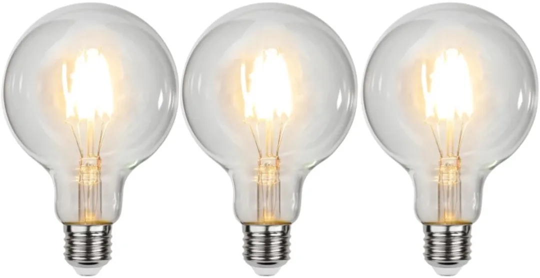 Star Trading G95 Bol E27 4.7W Extra Warm Wit - 3 Stuks